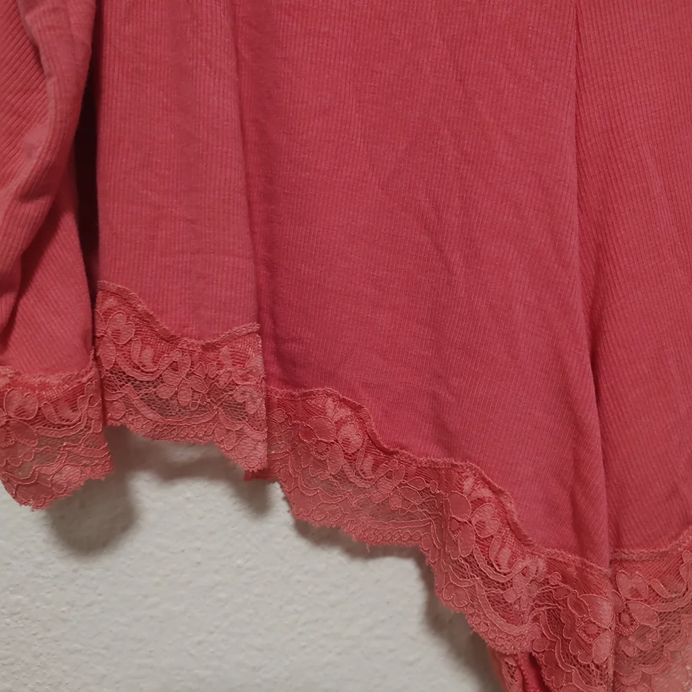 Auden Pink Tank Top & Tie Waist Shorts Lace Accent Sleep Lounge Set Size 3X - Picture 12 of 15